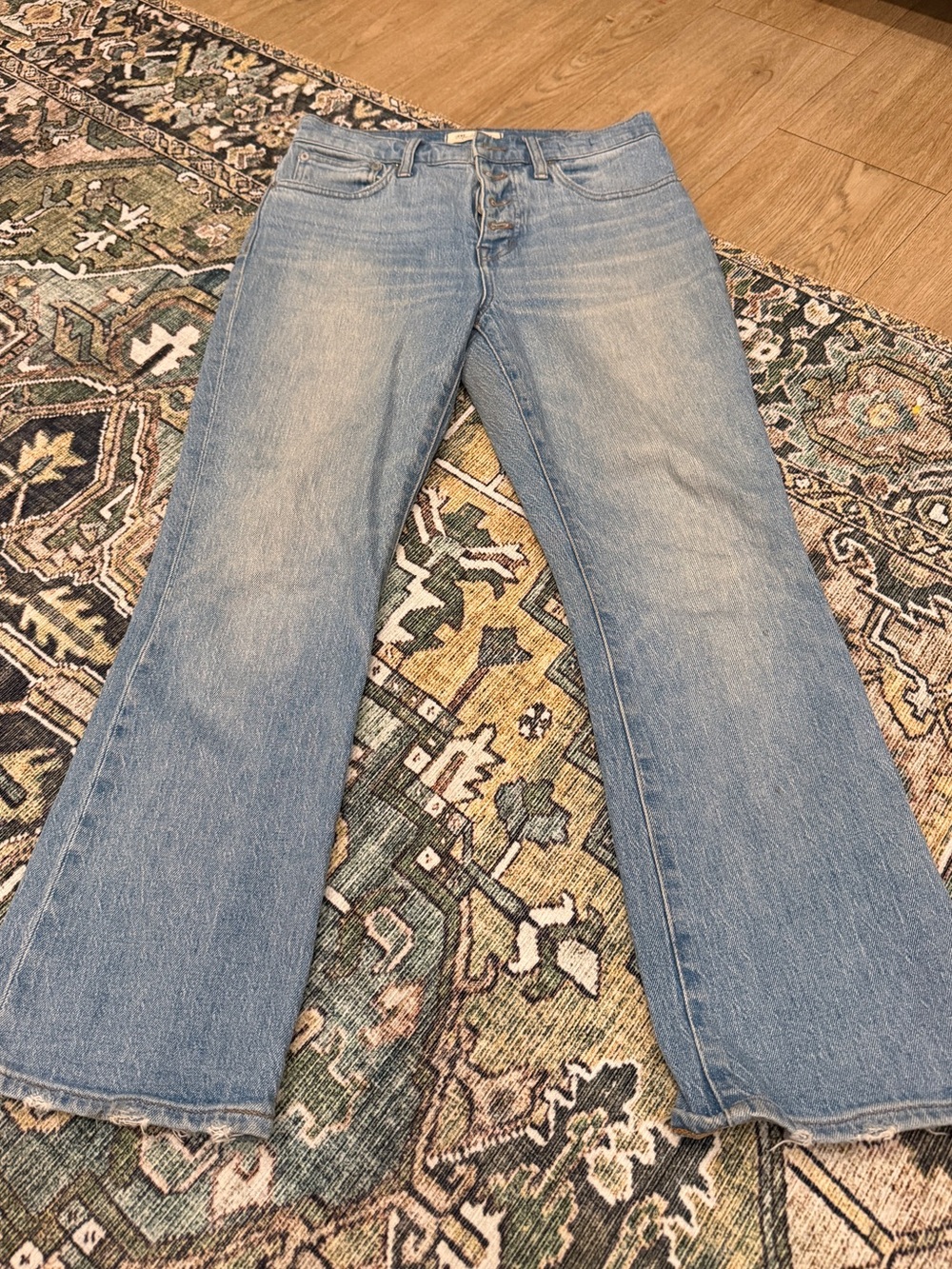 Madewell Cali Demi-Boot Light Wash Kick Flare Jeans Size 26